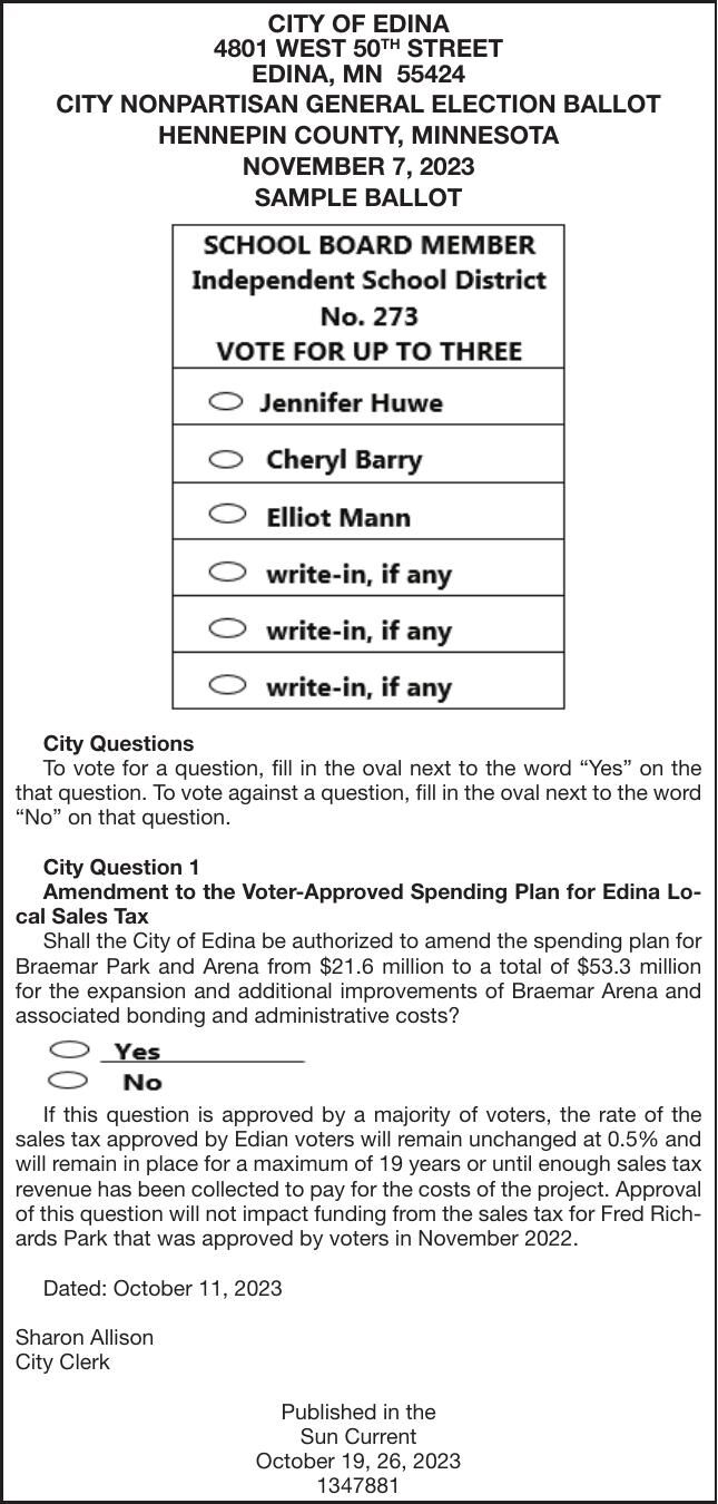 Nonpartisan General Election Ballot City