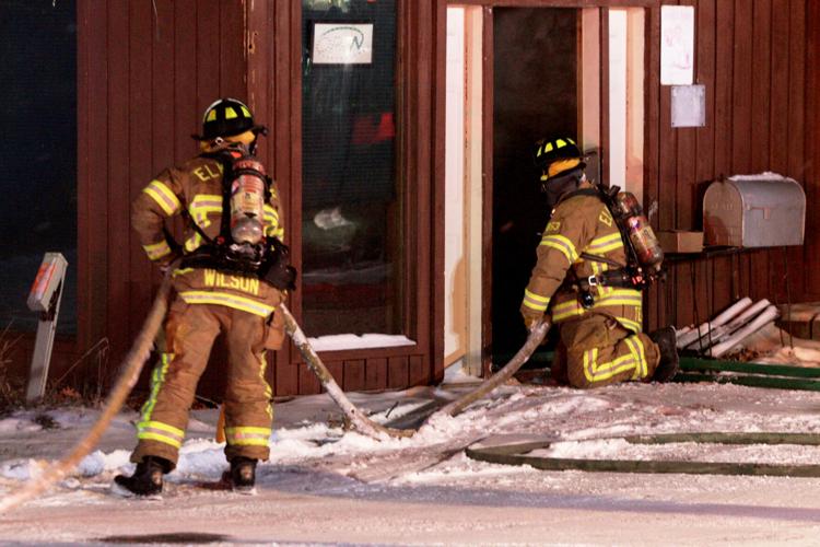 Elk River Fire on scene of commercial building fire on Highway 10 Elk
