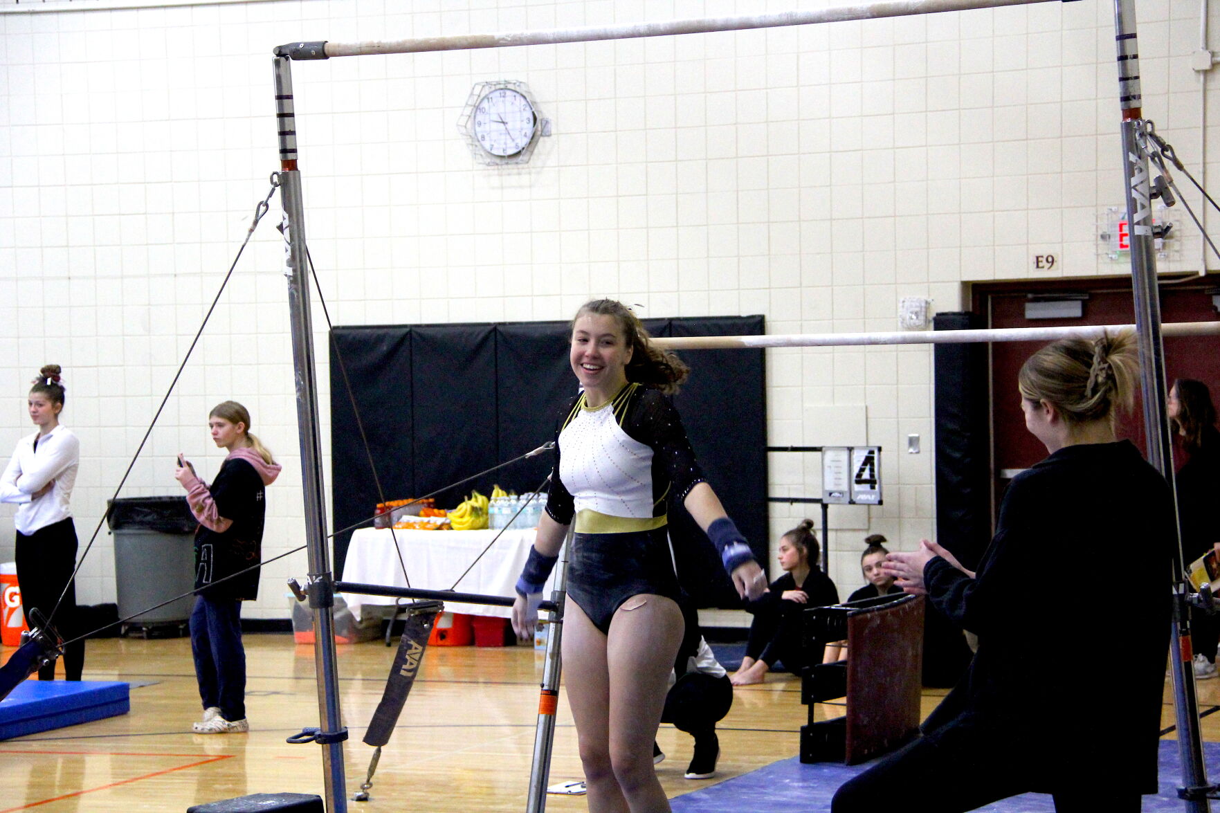 Gymnastics performs well in home meet, away tournament