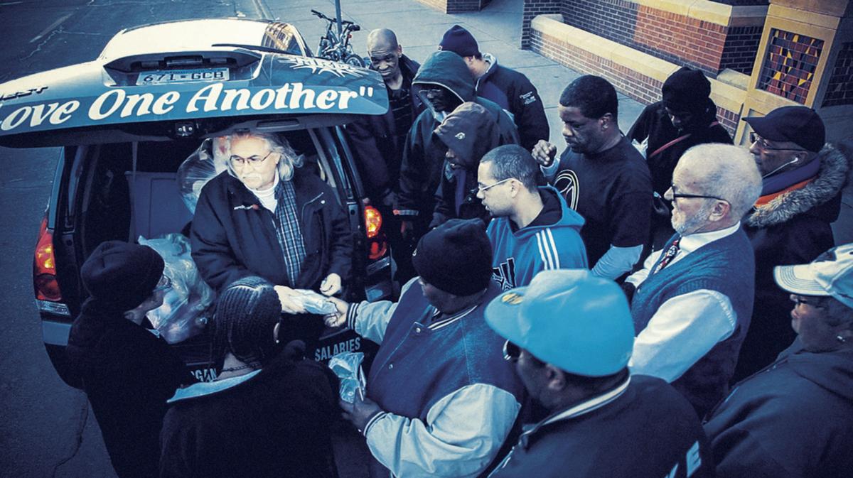 ‘The Sandwich Man’ spends his time on the streets instead of his Edina
