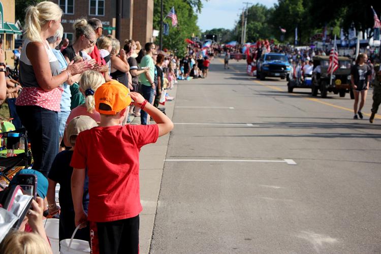 Lined up for the PanOProg grand parade in Lakeville Free