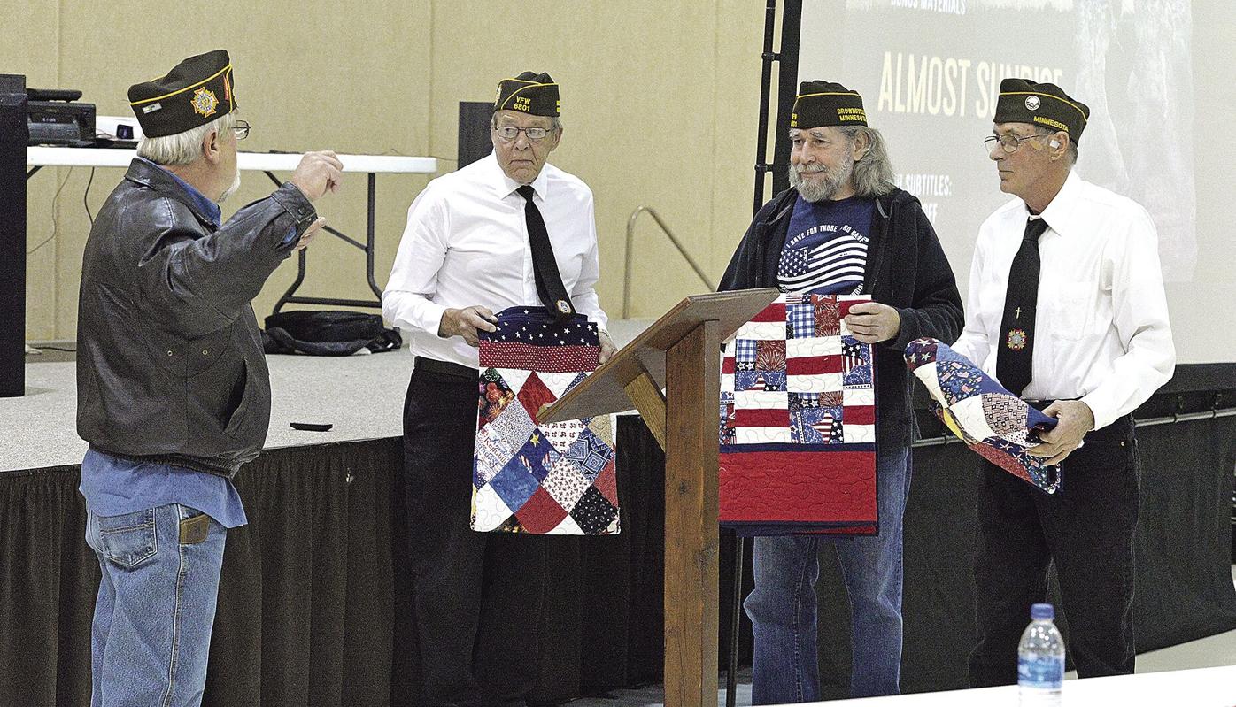 Brownsvillle VFW receives quilts