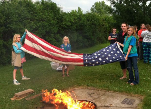 Braham Area Girl Scouts host flag retirement ceremony | Local ...