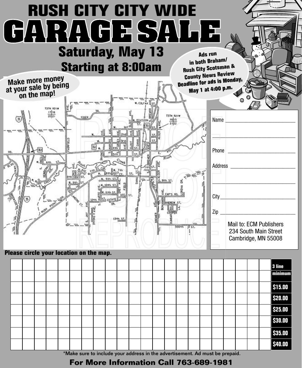 Rush City City Wide Garage Sale Local News
