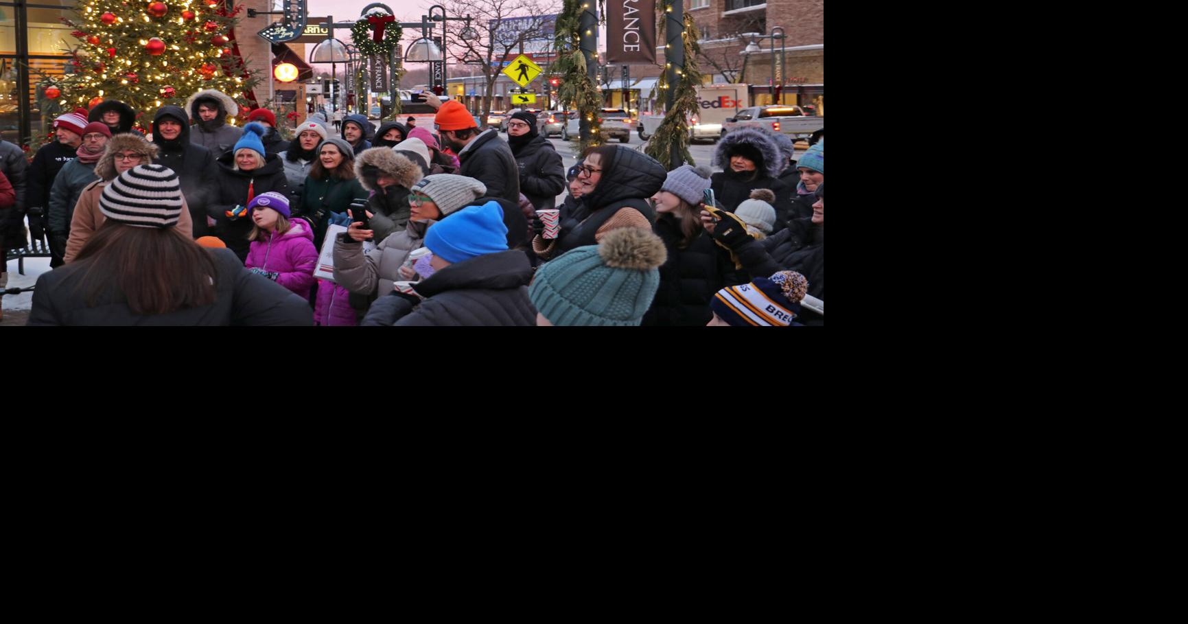 Edina lights the menorah