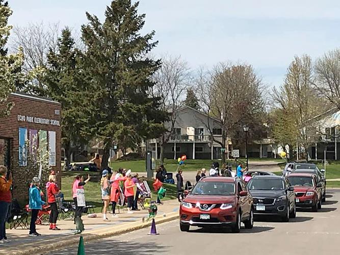 Echo Park Elementary greets families Free