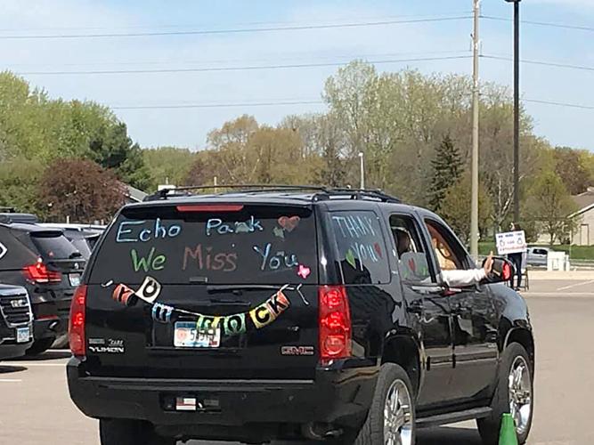 Echo Park Elementary greets families Free