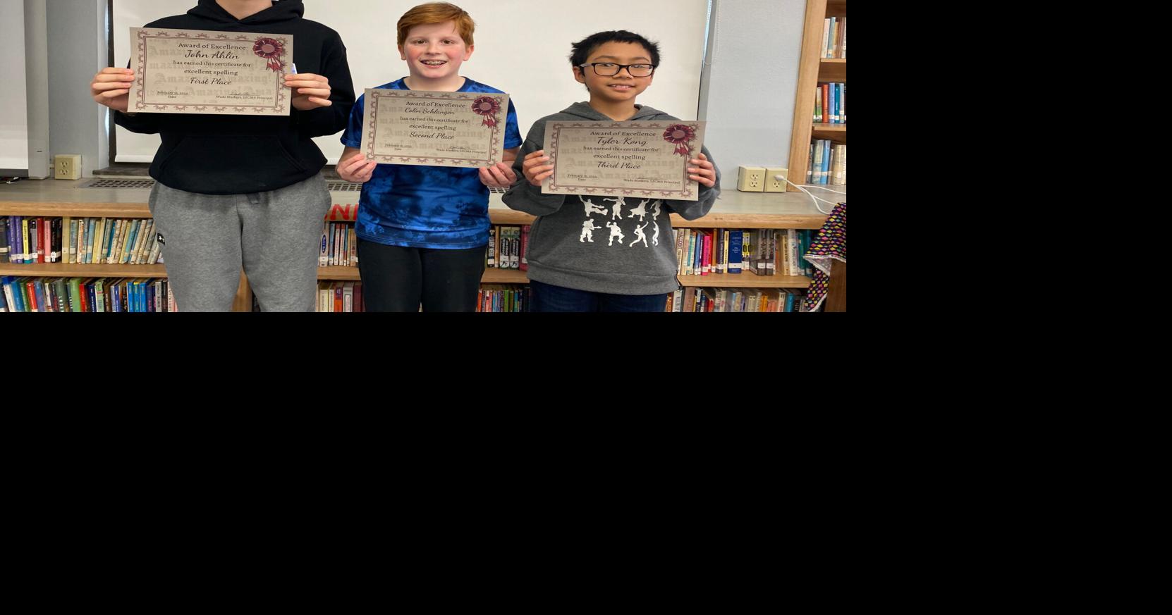 Little Falls School District crowns top three in Spelling Bee