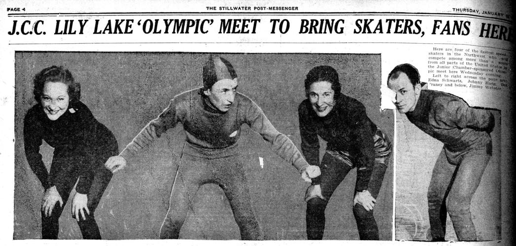 Olympic speed skating at Lily Lake Stillwater