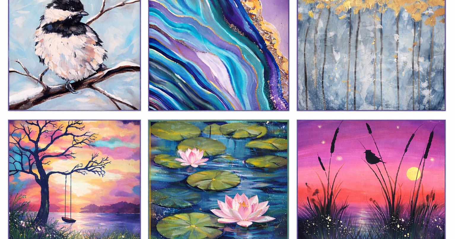 Beginner painting sessions invite adults to get creative