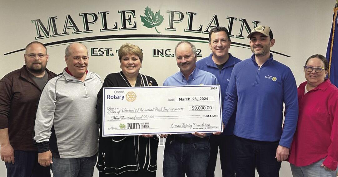 Rotary donates $9K to Maple Plain for park work - Vimarsana News