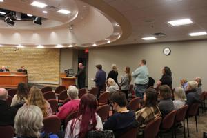 Other Text Public comment at the council meeting featured people lining up to contest Mayor Jerry Koch’s remarks to the NYT, as well as ICE activity in the city. Alt Text