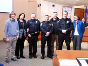 police champlin sergeant officer take kolb dave chief hometownsource oaths they oath joins schneider glen jaye andrew center