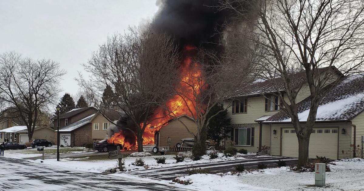 Maple Grove firefighters battle garage fire | Local News