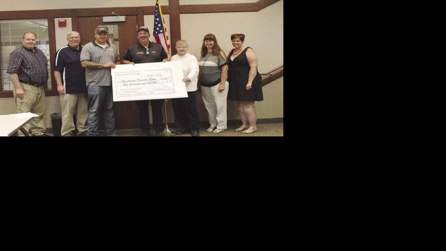 Centerpoint Energy Donates To Cambridge Disaster Recovery Fund Community Hometownsource Com
