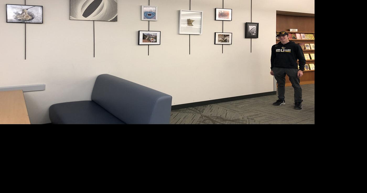Burnhaven Library displaying Apple Valley student Apollo Oase's art