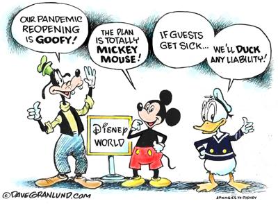 Editorial cartoon for July 18, 2020.