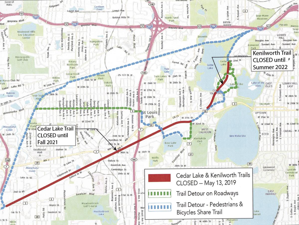 Multi-year bike trail closures in Hopkins, St. Louis Park and Minneapolis scheduled due to ...