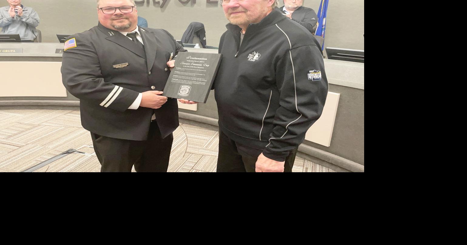 Capt. Evenson recognized for 21 years of fire service with ERFD | Elk ...