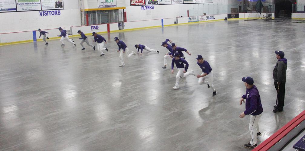 Flyers baseball team practice base running