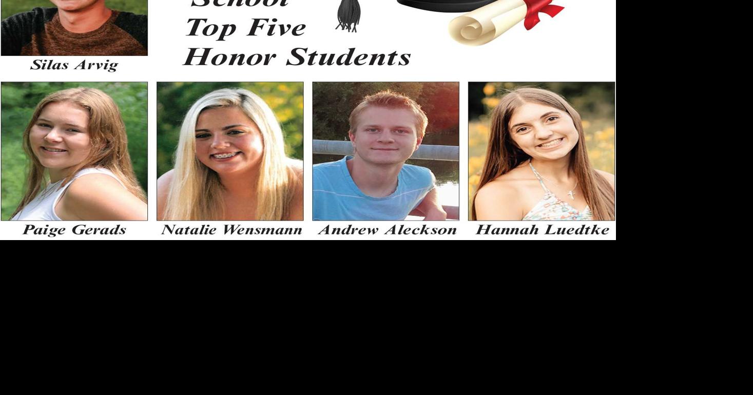 The top five honor graduates for 2023 at Upsala High School include