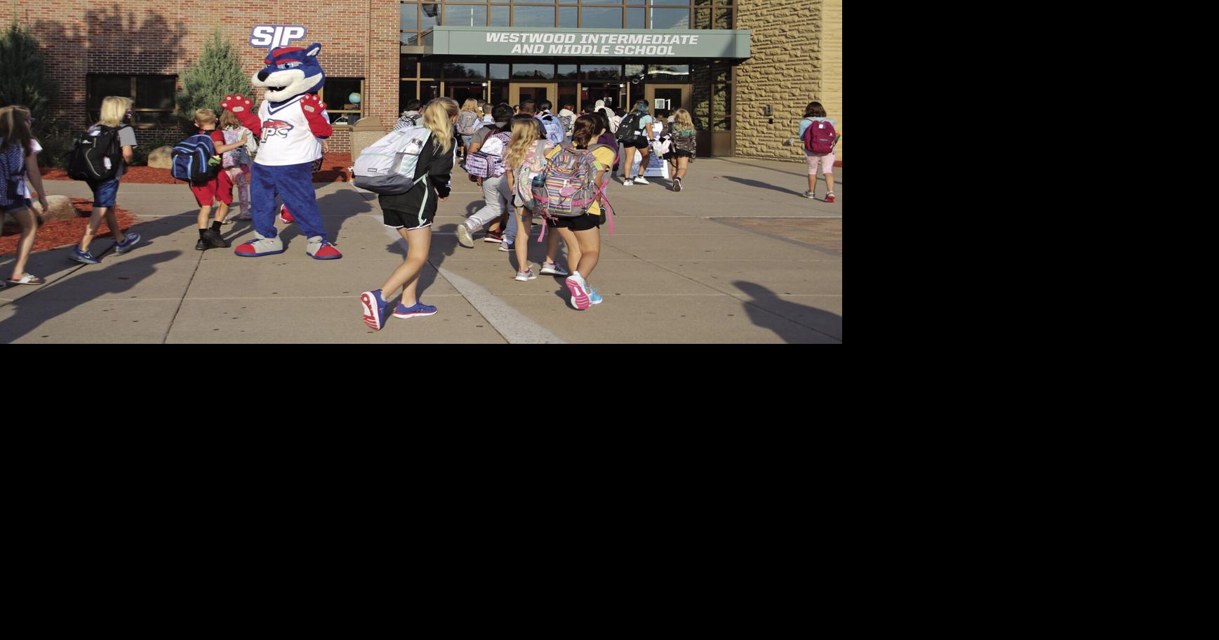 Westwood Intermediate and Middle School students celebrate the first