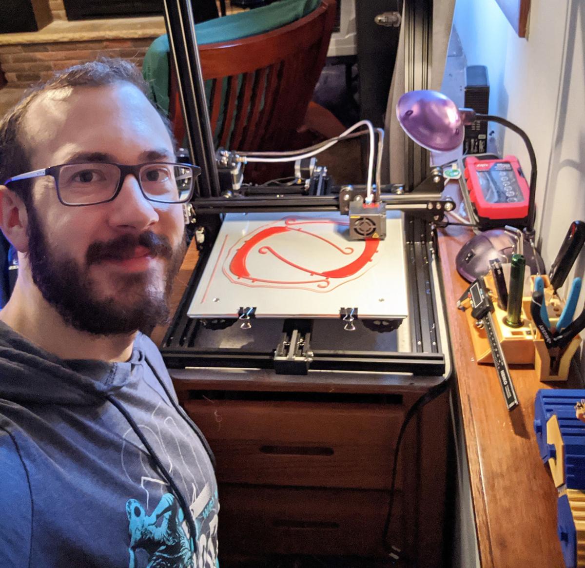 Mainstreams Teacher Uses 3d Printer To Make Ppe Elk River Star News Hometownsource Com