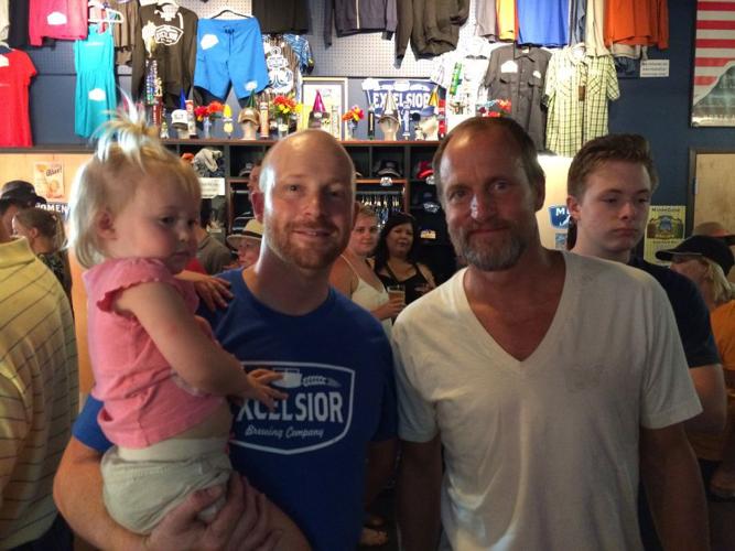 Actors Laura Dern and Woody Harrelson visit Excelsior Brewing Company