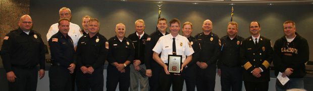 Firefighter Dan Kreuser honored for 30 years of service