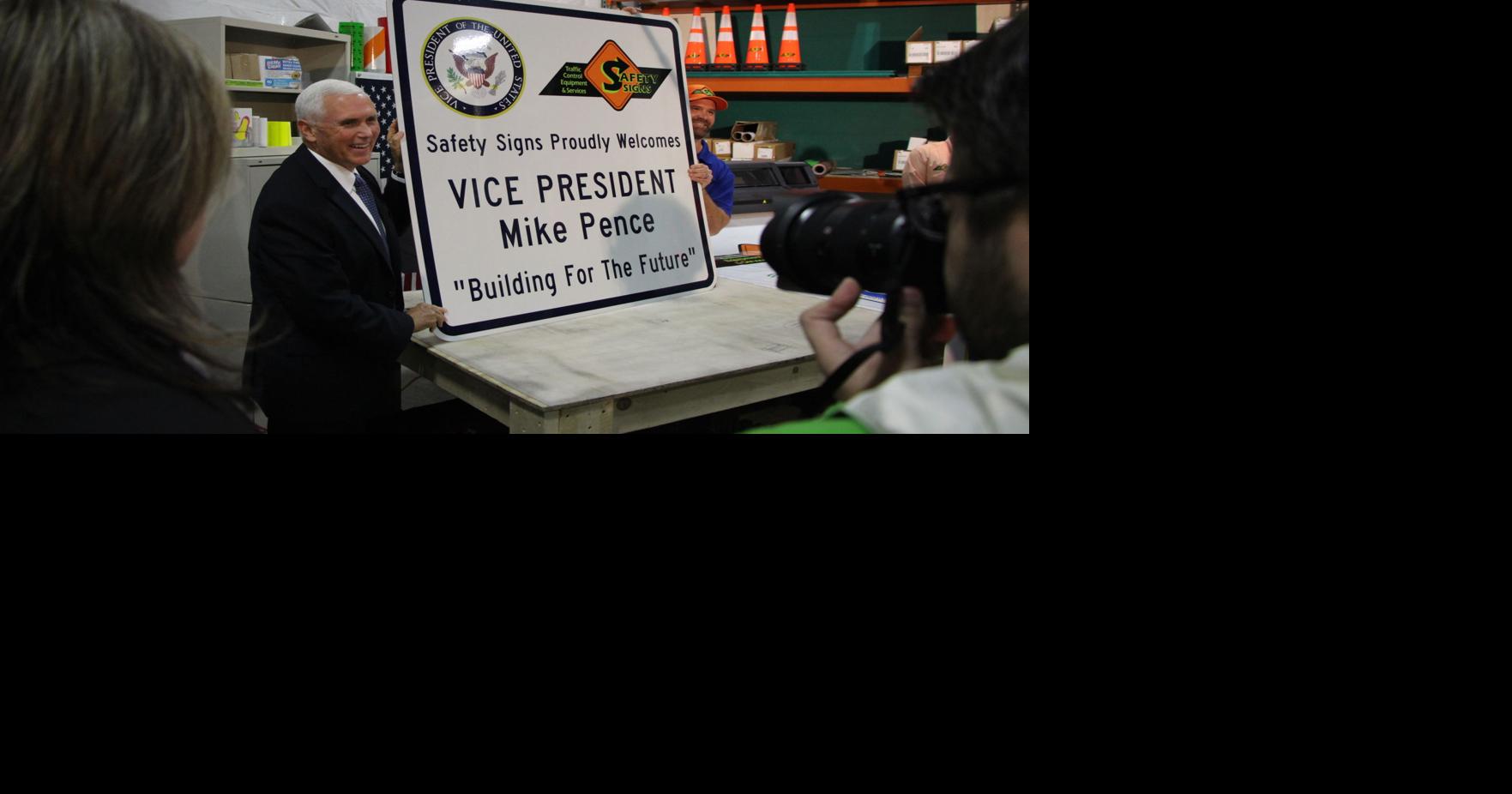 Safety Signs recognized for its progress by vice president Lakeville