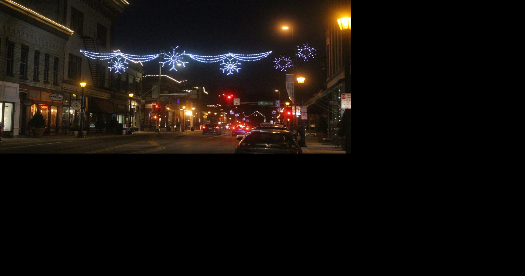 lights in downtown Stillwater