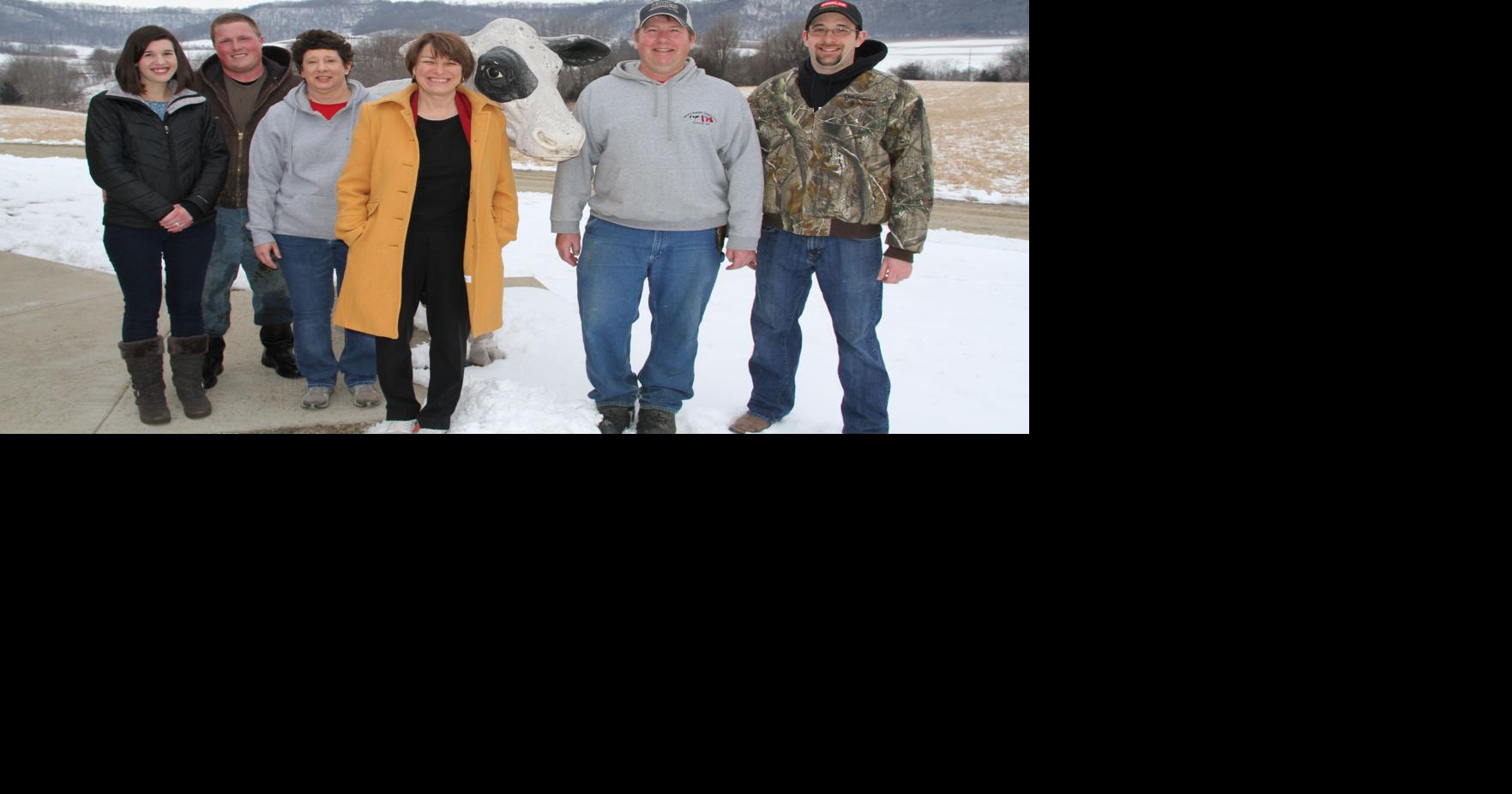 Heintz Badger Valley Farms Senator Klobuchar for a tour