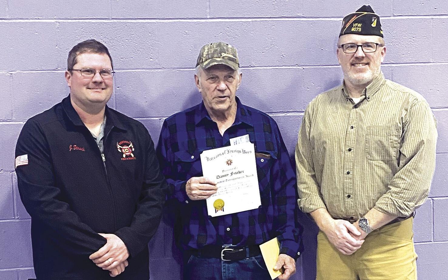 Danny Fischer honored with VFW Safe Student Transportation Award