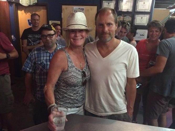 Actors Laura Dern and Woody Harrelson visit Excelsior Brewing Company