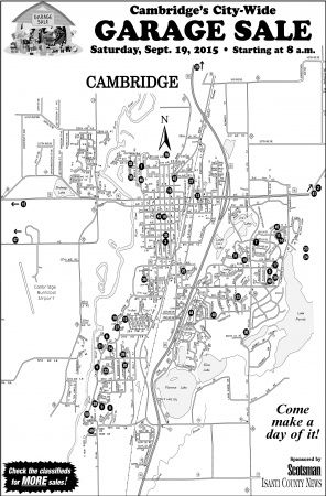 Map for Cambridge Garage Sale Day Sept. 19. | Local | hometownsource.com