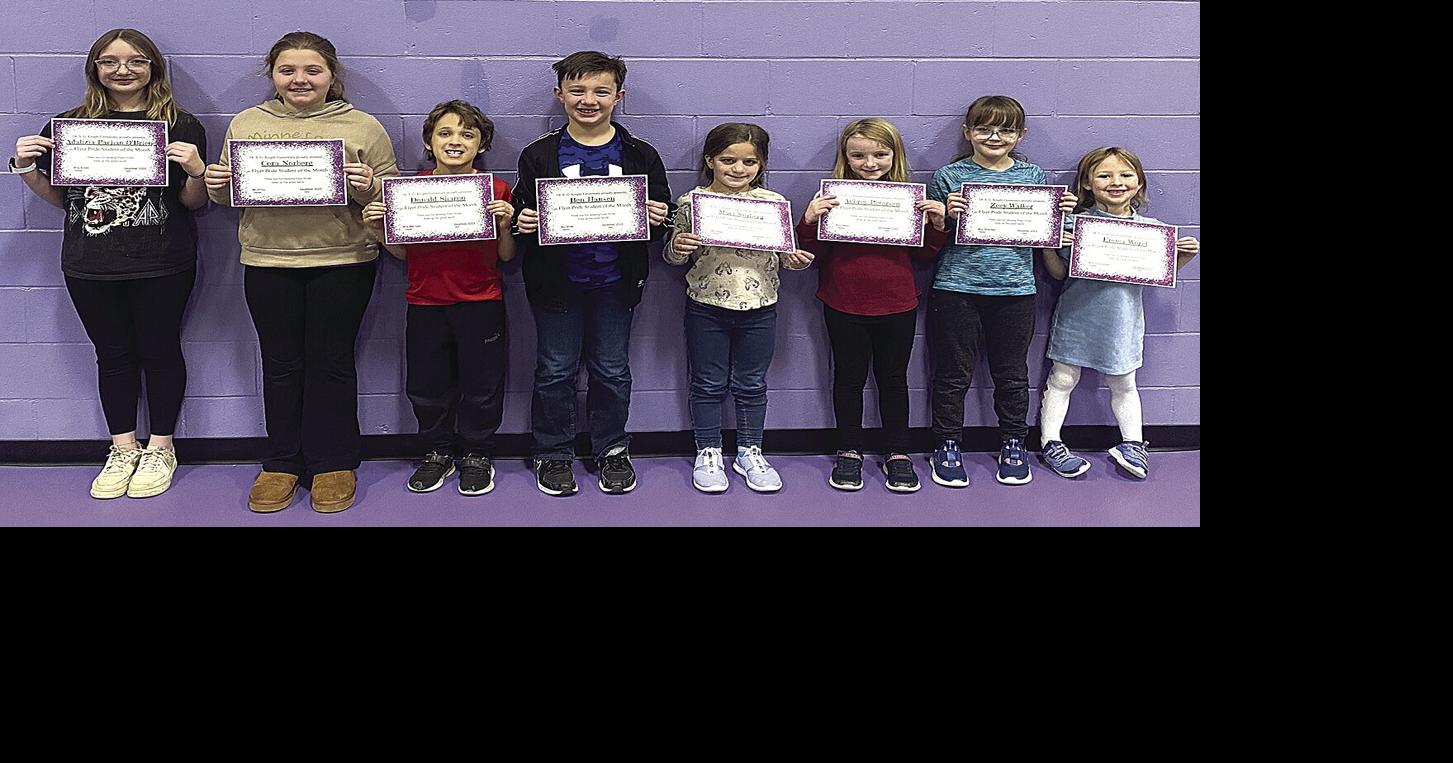 S.G. Knight Elementary students of the month Randall/Cushing