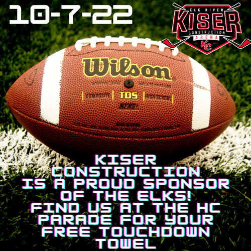 Kiser Construction giving out TD towels at Elk River High School