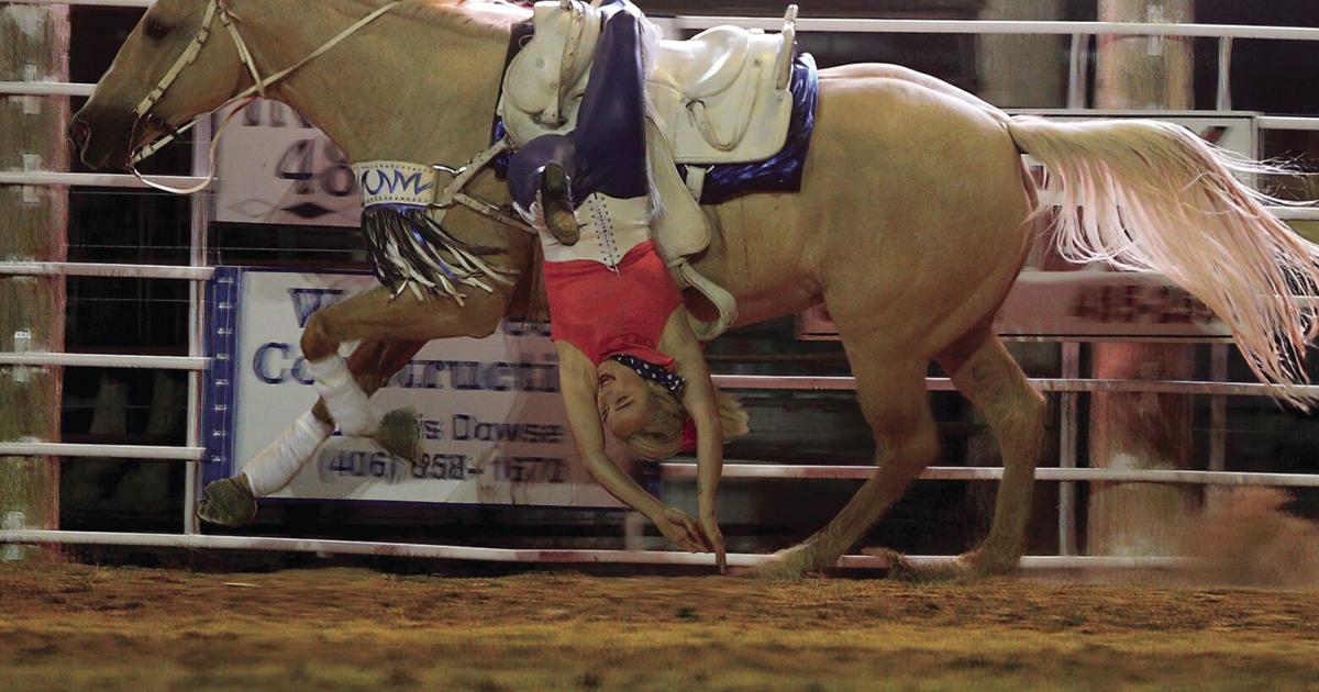 Rodeo couple exhibits trick riding at Hamel Rodeo | Press And News ...