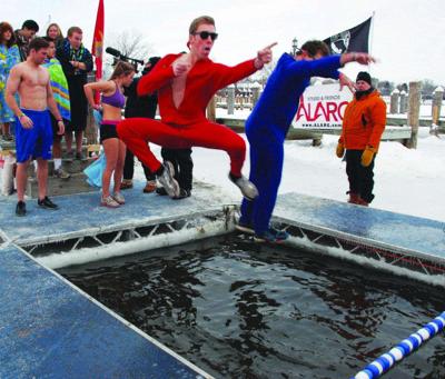 Divers begin the new year with a chilling plunge into Lake Minnetonka