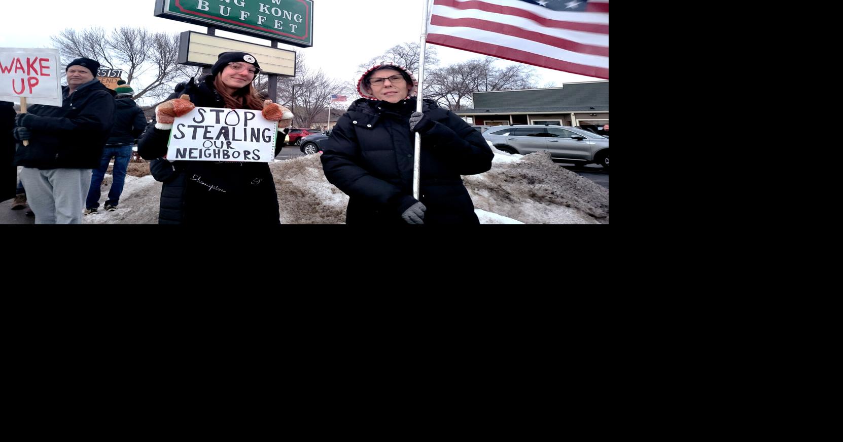 Elk River residents protest ICE raid at Elk River’s New Hong Kong ...