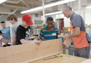 Plymouth Middle School shop students help build new workbenches ...