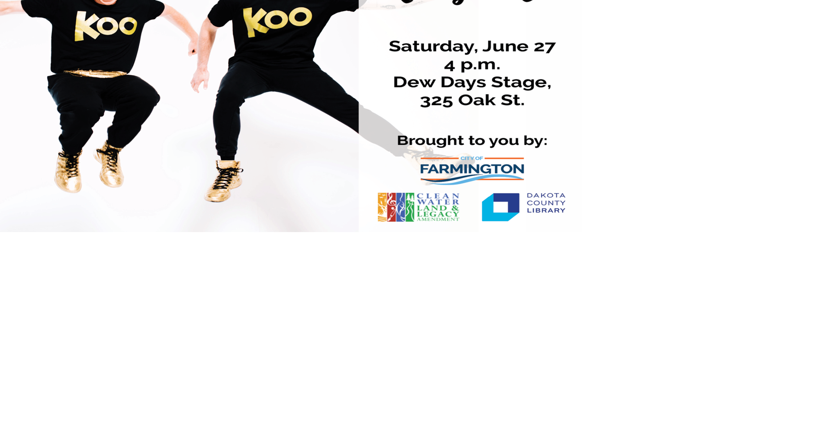 Koo Koo Kanga Roo to play during Farmington Dew Days Free