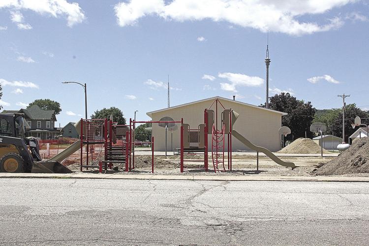 Splish, splash and play in New Albin New splash pad and park project