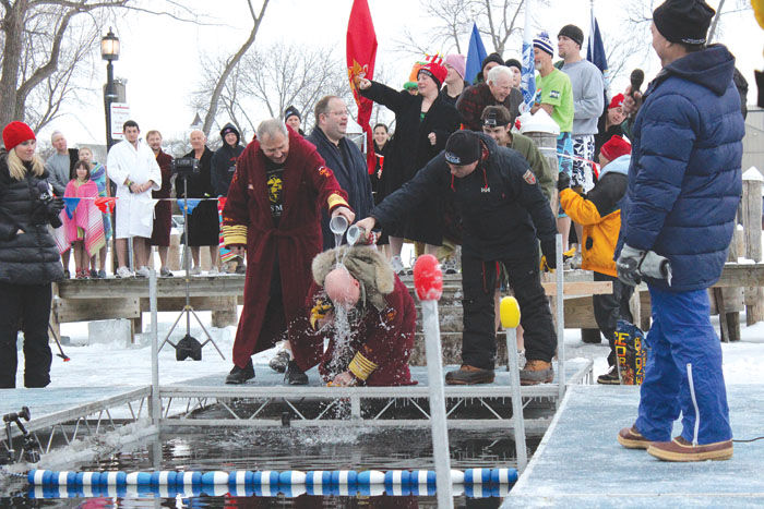 Divers begin the new year with a chilling plunge into Lake Minnetonka
