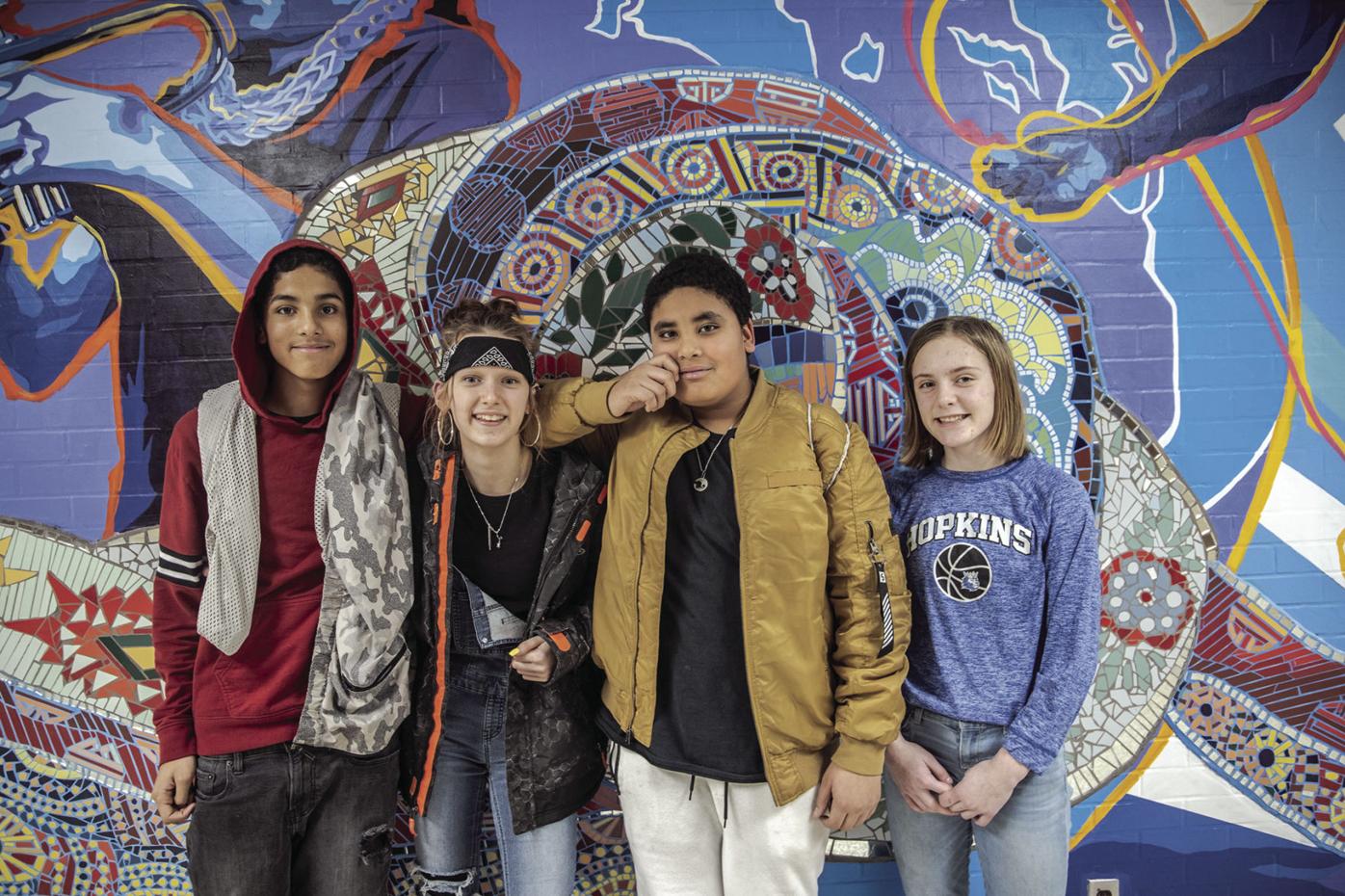 Hopkins West Junior High Captures The Message That All Are Welcome With A New Mural Hopkins Hometownsource Com