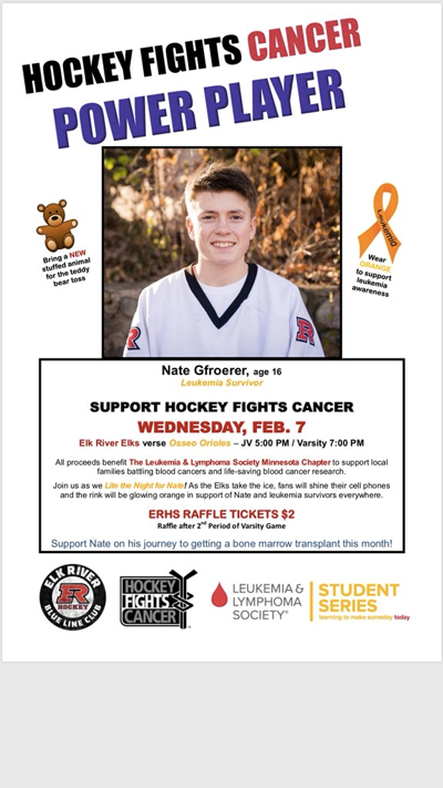 Elk River Hockey Hosting Hockey Fights Cancer Night Elk River Star News Hometownsource Com We are proud to be partners with @mnhockeyfights and @bardownbeautpod in the effort to energize minnesota's hockey community in the fight against. elk river hockey hosting hockey fights