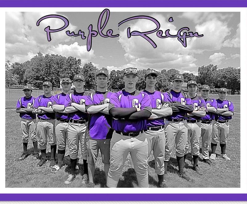 baseball team with purple uniforms