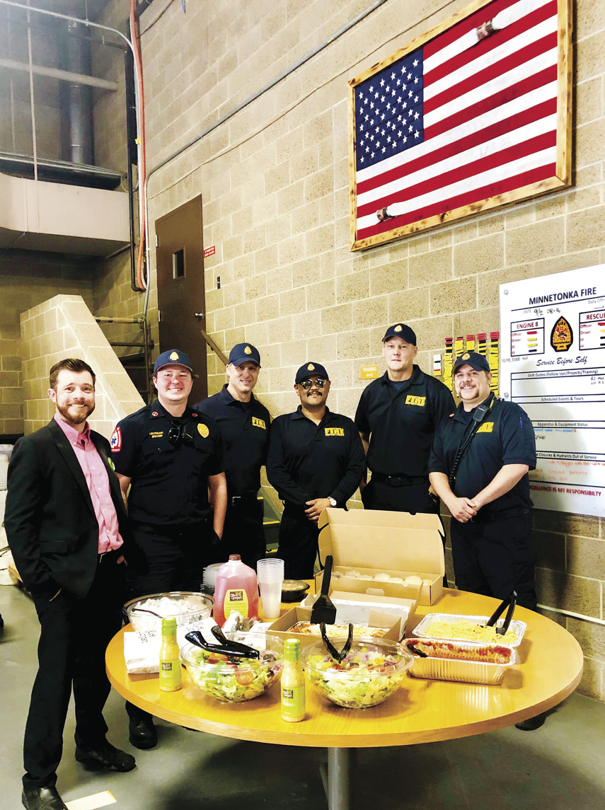 St. Louis Park Olive Garden helps firefighters have fun at