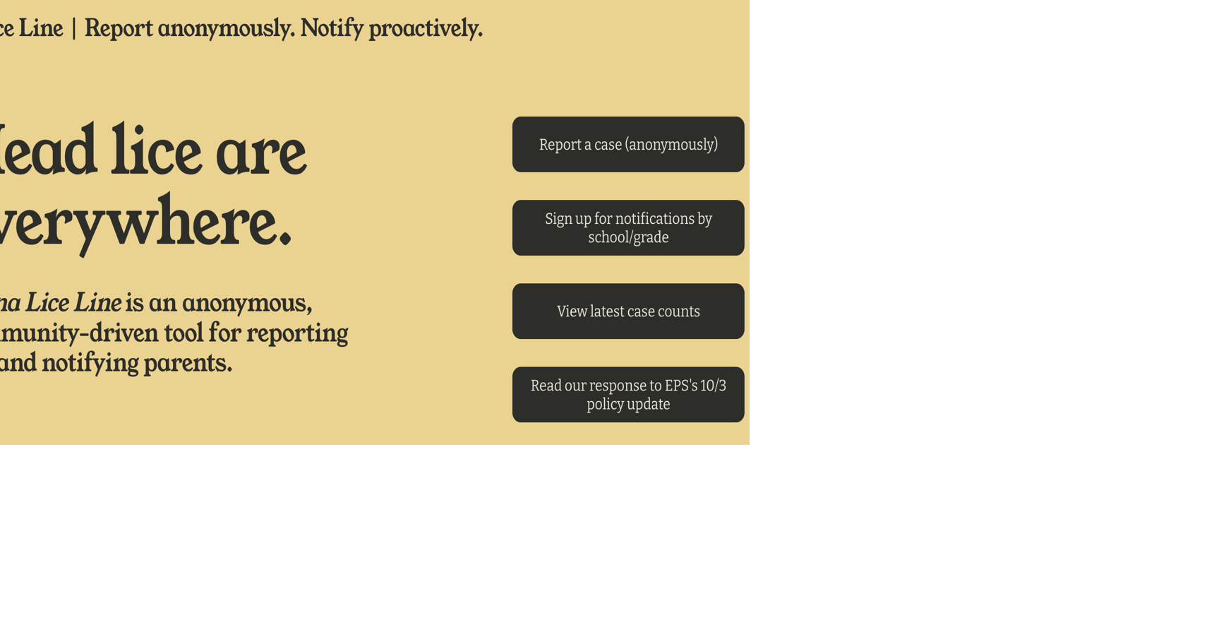 EPS increases lice notification as popular 'Lice Line' shuts down ...