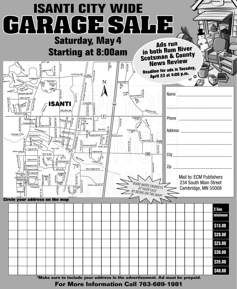 Isanti CityWide Garage Sale